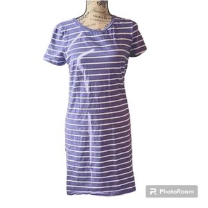 OLD NAVY Purple Stripe T-shirt Dress